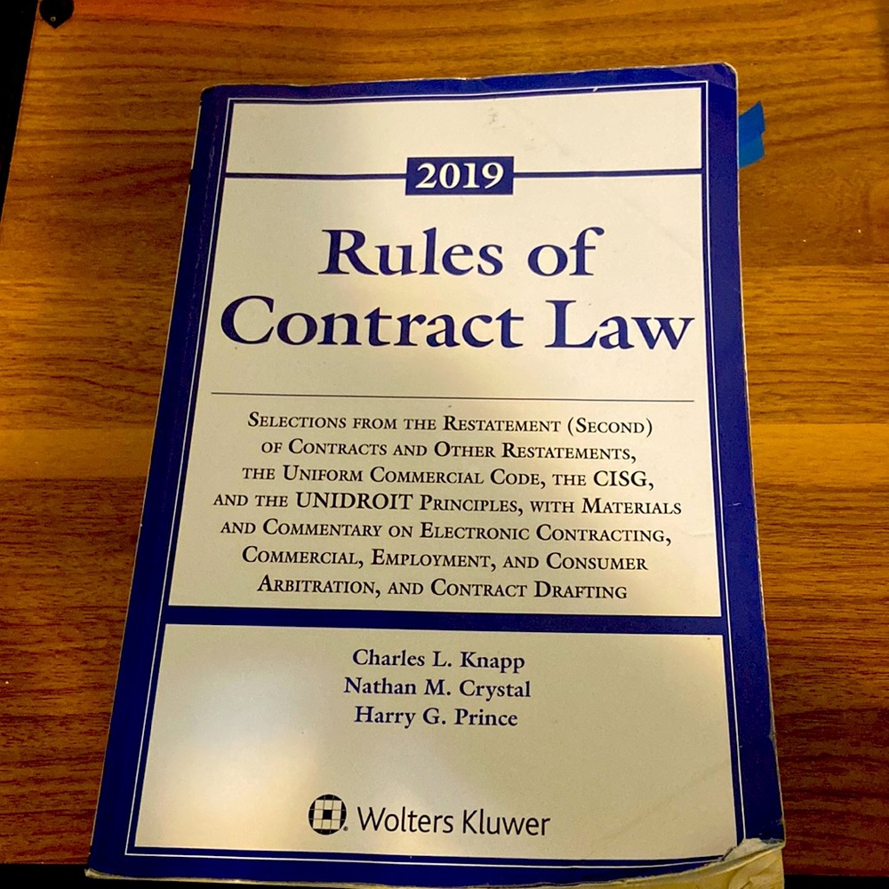 Rules of contract law 2019 edition
